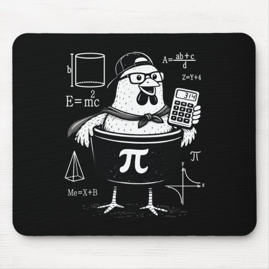 Lustiger Hühner-Topf-Rechner Mathematiklehrer Mousepad (Vorne)