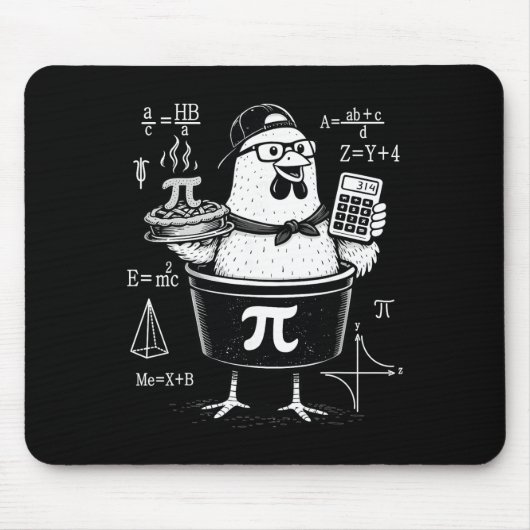 Lustiger Hühner-Topf-Rechner Mathematiklehrer Mousepad (Vorne)