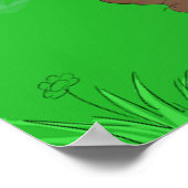 Lustiger Hühner-Überquerung-Straßen-Cartoon-Poster Poster (Ecke)