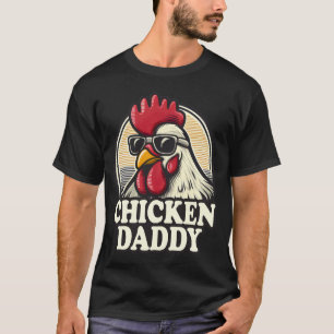 Lustiger Hühner-Vater-Hahn, Vintage-Bauernhof T-Shirt