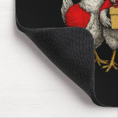 Lustiger Hühner-Weihnachtsmann-Weihnachtsbaumfarm  Mousepad (Ecke)