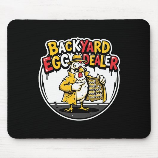 Lustiger Hühnerentwurf für Hof-Eierhändler  Mousepad (Vorne)