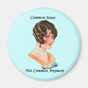 Lustiger Humor Retro-Frau gesunder Menschenverstan Magnet