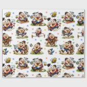 Lustiger Humpty Dumpty Cartoon Geschenkpapier (Flach)