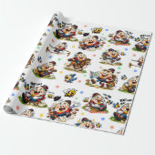 Lustiger Humpty Dumpty Cartoon Geschenkpapier (Ungerollt)