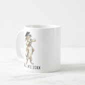 Lustiger Hund Abschluss Personalized Kaffeetasse (Vorderseite Links)