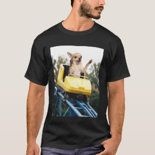 Lustiger Hund Achterbahn Meme Alberne Grafik Chihu T-Shirt