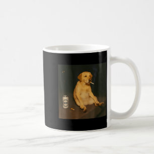 Lustiger Hund Bier rauchender Meme sarkastischer H Kaffeetasse