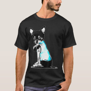 Lustiger Hund Chihuahua Ich liebe Mama Tattoo Mutt T-Shirt