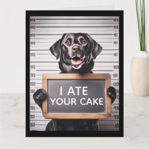 LUSTIGER HUND GEBURTSTAG MUGSHOT GLÜCKWUNSCHKARTE KARTE