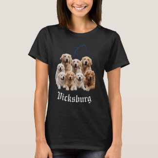 Lustiger Hund Golden Retriever Bootleg Vicksburg M T-Shirt
