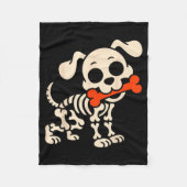 Lustiger Hund Halloween-Skelett-Kostüm Soky Season Fleecedecke (Vorderseite)