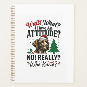 Lustiger Hund Haltung Weihnachten Vektor Design_1 Planer