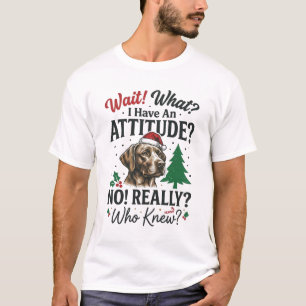 Lustiger Hund Haltung Weihnachten Vektor Design_1 T-Shirt