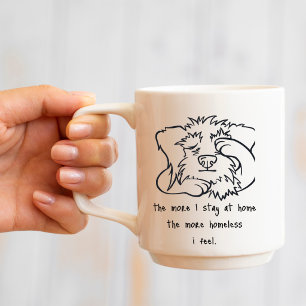 Lustiger Hund Haustierliebhaber Bleibt Zu Hause Hu Kaffeetasse