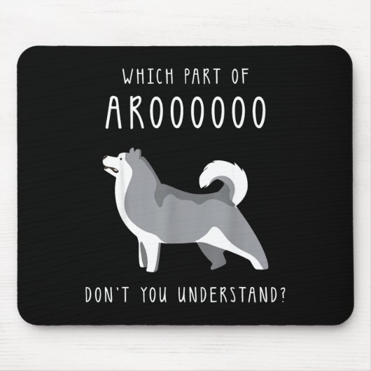 Lustiger Hund Husky-Mutter-Schnitt für Mädchen und Mousepad (Vorne)