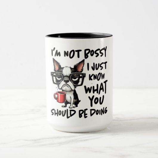 Lustiger Hund, ich bin nicht herrisch Tasse (Zentrum)