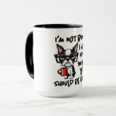 Lustiger Hund, ich bin nicht herrisch Tasse (Vorderseite Links)