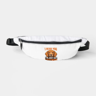 Lustiger Hund, ich höre, du hörst nicht zu, Vintag Bauchtasche