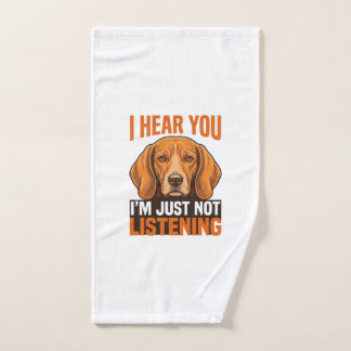 Lustiger Hund, ich höre, du hörst nicht zu, Vintag Handtuch