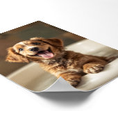 Lustiger Hund im Badezimmer Poster (Ecke)