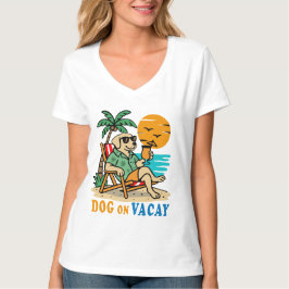 Lustiger Hund im Urlaub T-Shirt | Süßer Sommer