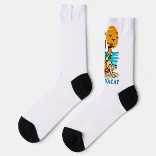 Lustiger Hund im Urlaub T-Shirt Süßer Sommer Socken
