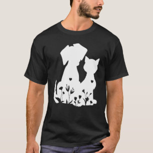 Lustiger Hund Katze Haustierliebhaber Männer Fraue T-Shirt