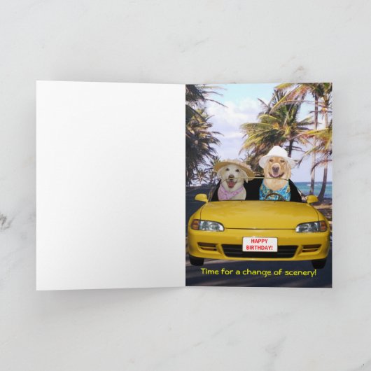 Lustiger Hund/Labrador für Vater oder Mann Karte (Innenseite)