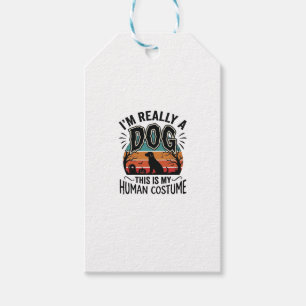 Lustiger Hund-Mensch-Kostüm Halloween Vintage Hund Geschenkanhänger
