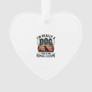 Lustiger Hund-Mensch-Kostüm Halloween Vintage Hund Ornament