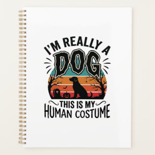 Lustiger Hund-Mensch-Kostüm Halloween Vintage Hund Planer