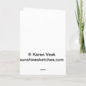 Lustiger Hund mit Feiertagskarte (Rückseite)