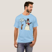 Lustiger Hund mit Snowman-WeihnachtsShirt T-Shirt (Vorne ganz)