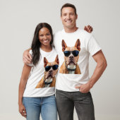 Lustiger Hund mit Sonnenbrille T-Shirt (Unisex)
