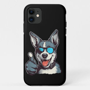 Lustiger Hund mit Sonnenbrille und Daumen hoch Case-Mate iPhone Hülle