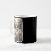Lustiger Hund Mops trinkt Eiskaffee Tier Meme Männ Kaffeetasse (Vorderseite Links)