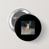 Lustiger Hund raucht Chihuahua-Meme-Zigarette Bier Button (Vorne & Hinten)