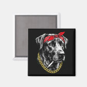 Lustiger Hund raucht Zigarette Labrador Retriever Magnet (Vorderseite/Rückseite)
