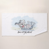Lustiger Hund rollt Cartoon Badehandtuch (Badehandtuch)