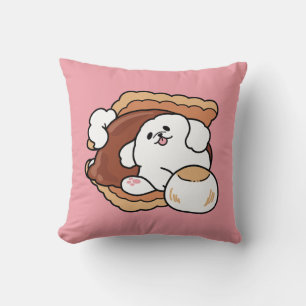 Lustiger Hund und S'more-Design – Kawaii-Haustierl Kissen