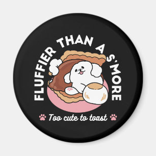Lustiger Hund und S'more-Design – Kawaii-Haustierl Magnet