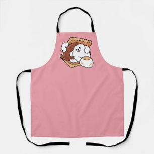 Lustiger Hund und S'more-Design – Kawaii-Haustierl Schürze