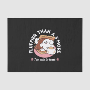 Lustiger Hund und S'more-Design – Kawaii-Haustierl Seidenpapier