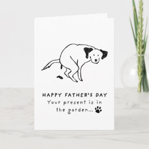 Lustiger Hund Vatertagskarte   Geschenk im Garten Karte