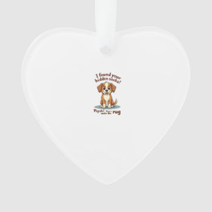 Lustiger Hund versteckte Socken Zitat Vintage Cart Ornament