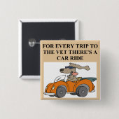 lustiger Hund veterriarian Button (Vorne & Hinten)