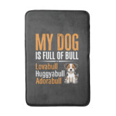 Lustiger Hund voll mit Stier Design Badematte (Vorderseite Vertikal)