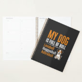 Lustiger Hund voll mit Stier Design Planer (Anzeige)