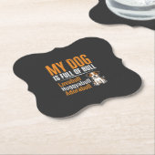 Lustiger Hund voll mit Stier Design Untersetzer (angewinkelt)